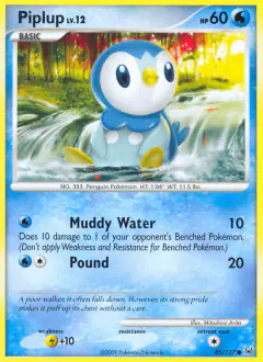 Piplup 85/127 Common card from Platinum Base