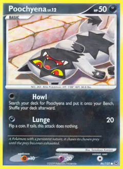 Poochyena 86/127 Common card from Platinum Base
