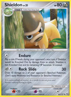 Shieldon 62/127 Uncommon card from Platinum Base