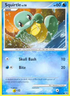 Squirtle 96/127 Common card from Platinum Base