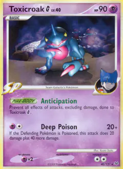 Toxicroak G 40/127 Rare card from Platinum Base
