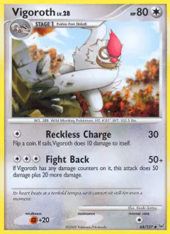 Vigoroth 64/127 Uncommon card from Platinum Base