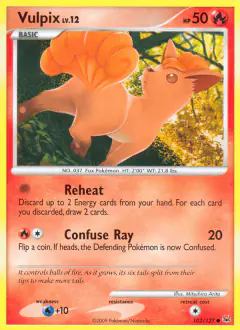 Vulpix 102/127 Common card from Platinum Base