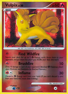 Vulpix SH6 Rare card from Platinum Base