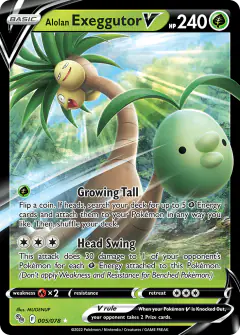 Alolan Exeggutor V 005/078 Rare Holo V card from Pokémon GO