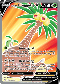 Alolan Exeggutor V 071/078 Rare Ultra card from Pokémon GO