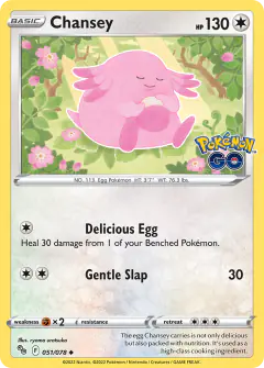 Chansey 051/078 Uncommon card from Pokémon GO
