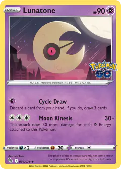 Lunatone 034/078 Uncommon card from Pokémon GO