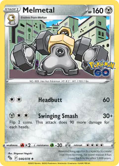 Melmetal 046/078 Rare Holo card from Pokémon GO