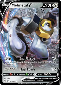 Melmetal V 047/078 Rare Holo V card from Pokémon GO