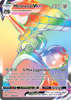 Melmetal VMAX 080/078 Rare Rainbow card from Pokémon GO