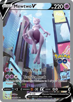 Mewtwo V 072/078 Rare Ultra card from Pokémon GO