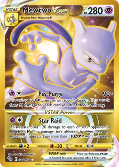Mewtwo VSTAR 086/078 Rare Secret card from Pokémon GO
