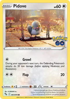 Pidove 061/078 Common card from Pokémon GO