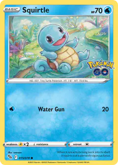 Squirtle 015/078 Common card from Pokémon GO