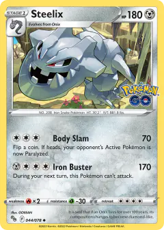Steelix 044/078 Uncommon card from Pokémon GO