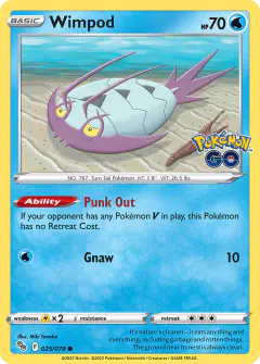 Wimpod 025/078 Common card from Pokémon GO