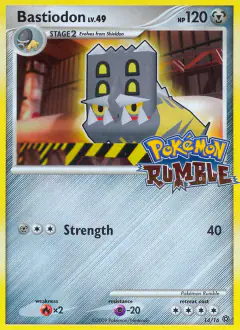 Bastiodon 14/16 card from Pokémon Rumble