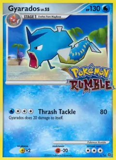 Gyarados LV.55 6/16 card from Pokémon Rumble