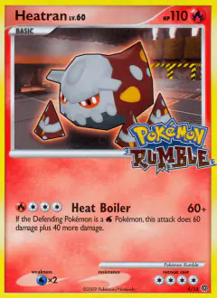 Heatran 4/16 card from Pokémon Rumble