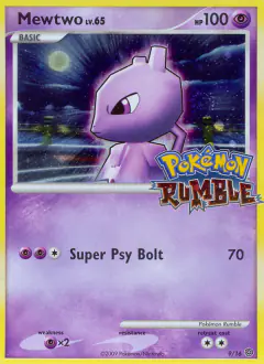Mewtwo 9/16 card from Pokémon Rumble