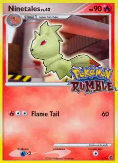 Ninetales 3/16 card from Pokémon Rumble