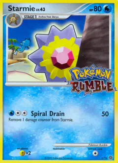Starmie LV.43 5/16 card from Pokémon Rumble