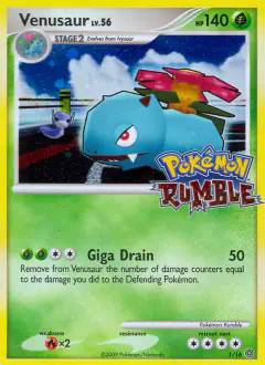 Venusaur 1/16 card from Pokémon Rumble