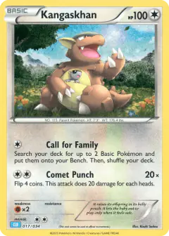 Kangaskhan 017/034 card from Pokémon TCG Classic - Blastoise