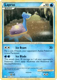 Lapras 008/034 card from Pokémon TCG Classic - Blastoise