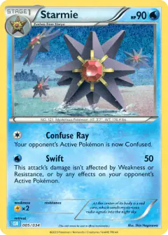 Starmie 005/034 card from Pokémon TCG Classic - Blastoise