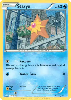 Staryu 004/034 card from Pokémon TCG Classic - Blastoise