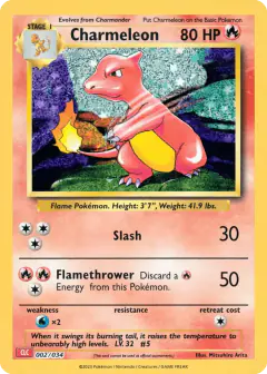 Charmeleon 002/034 card from Pokémon TCG Classic - Charizard