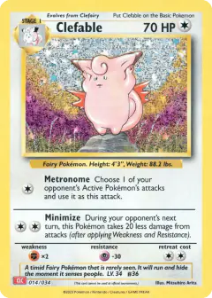 Clefable 014/034 card from Pokémon TCG Classic - Charizard