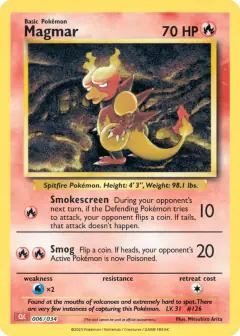 Magmar 006/034 card from Pokémon TCG Classic - Charizard