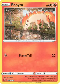 Ponyta 004/034 card from Pokémon TCG Classic - Charizard