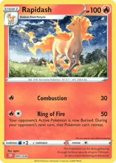 Rapidash 005/034 card from Pokémon TCG Classic - Charizard
