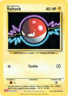 Voltorb 010/034 card from Pokémon TCG Classic - Charizard
