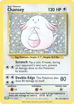 Chansey 015/034 card from Pokémon TCG Classic - Venusaur