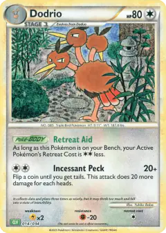 Dodrio 014/034 card from Pokémon TCG Classic - Venusaur