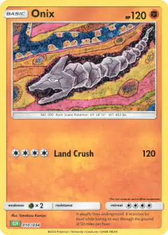 Onix 010/034 card from Pokémon TCG Classic - Venusaur