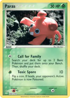 Paras 004/034 card from Pokémon TCG Classic - Venusaur