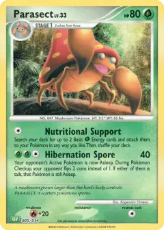 Parasect 005/034 card from Pokémon TCG Classic - Venusaur