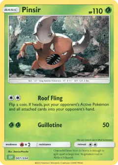 Pinsir 007/034 card from Pokémon TCG Classic - Venusaur