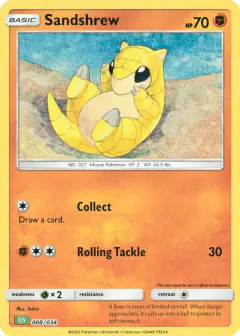 Sandshrew 008/034 card from Pokémon TCG Classic - Venusaur
