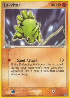 Larvitar 11/17 Common card from POP Series 1