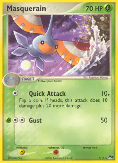 Masquerain 7/17 Uncommon card from POP Series 1