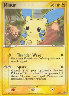 Minun 12/17 Common card from POP Series 1