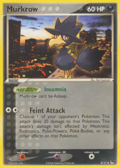 Murkrow 8/17 Uncommon card from POP Series 1