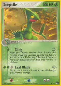 Sceptile 4/17 Rare card from POP Series 1